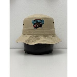 Vintage 90s Vancouver Grizzlies Bucket Hat Safari Size S/M